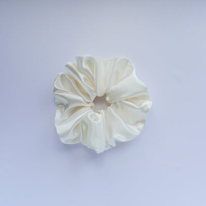 Glazed White Scrunchie