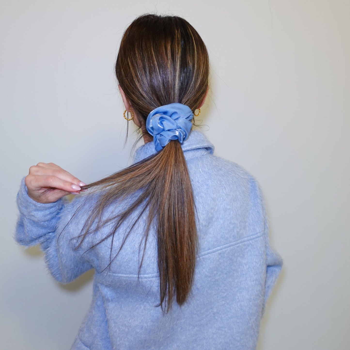 Cloudy Blue Scrunchie