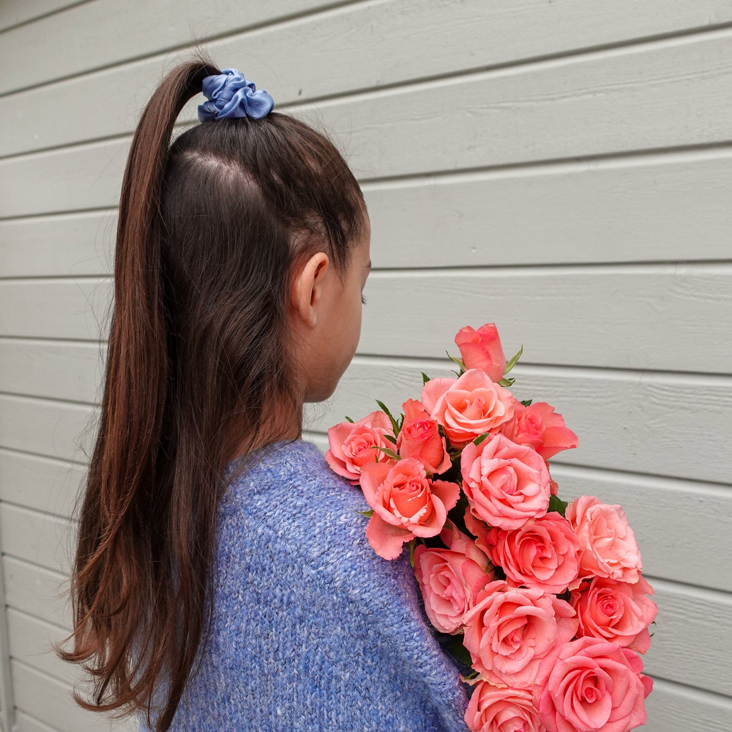 Cloudy Blue Scrunchie